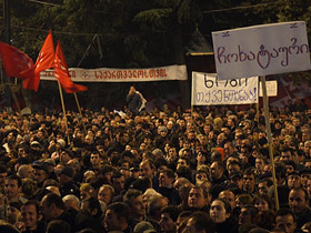 Митинг в Грузии. Фото с сайта newsgeorgia.ru