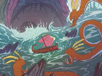 Между Сциллой и Харибдой. Иллюстрация: dribbble.com Между Сциллой и Харибдой. Иллюстрация: dribbble.com