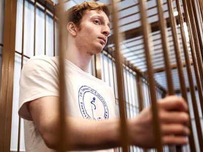 Тимур Бажаев в Замоскворецком суде. Фото: Валерий Шарифулин / ТАСС